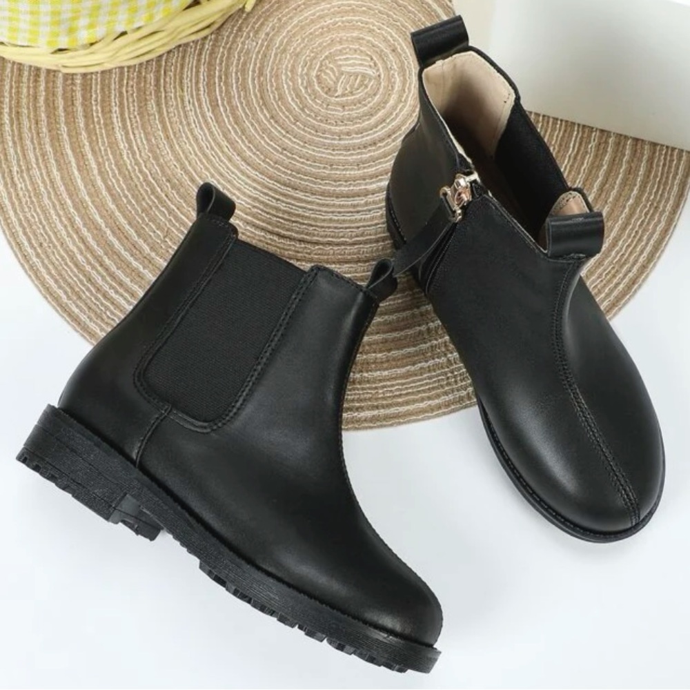 Shein Girls Side Zip Chelsea Boots